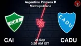 CAI vs CADU Dream11 Prediction - <small>Sat, 26 Sep 03:30 AM IST</small>