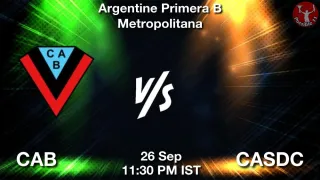 CAB vs CASDC CAB vs CASDC - Argentine Primera