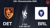 DET vs BRL Dream11 Prediction, Preview & Updates - <small>Sun, 04 Oct 04:30 AM IST</small>