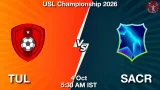 TUL vs SACR Dream11 Prediction - <small>Sun, 04 Oct 05:30 AM IST</small>