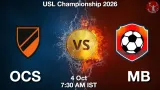 OCS vs MB Dream11 Prediction, Preview & Updates - <small>Sun, 04 Oct 07:30 AM IST</small>
