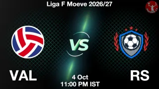 VAL vs RS - Liga F