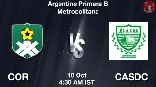 COR vs CASDC - Argentine Primera