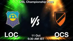 LOC vs OCS Match Result