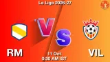 RM vs VIL Dream11 Prediction, Preview & Updates - <small>Sun, 11 Oct 12:30 AM IST</small>
