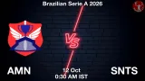 AMN vs SNTS Dream11 Prediction - <small>Mon, 12 Oct 12:30 AM IST</small>