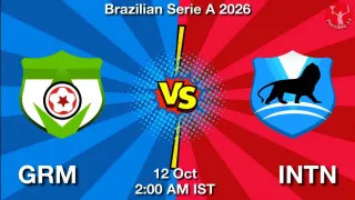 GRM vs INTN GRM vs INTN - Brazilian Serie