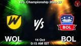 WOL vs BOL Dream11 Prediction, Preview & Updates - <small>Wed, 14 Oct 12:15 AM IST</small>