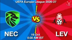NEC vs LEV Match Result