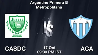 CASDC vs ACA - Argentine Primera