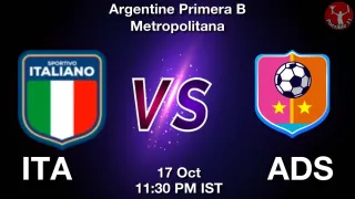 ITA vs ADS - Argentine Primera