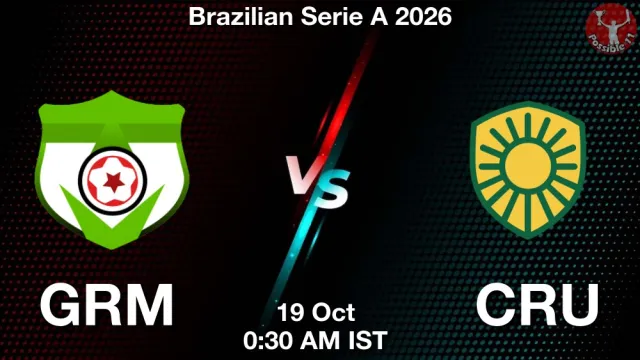 GRM vs CRU ड्रीम11 भविष्यवाणी, फैंटेसी फुटबॉल टीम - 19 अक्टूबर 2026