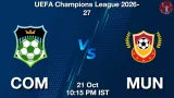 COM vs MUN Dream11 Prediction, Preview & Updates - <small>Wed, 21 Oct 10:15 PM IST</small>