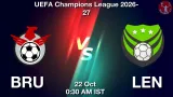 BRU vs LEN Dream11 Prediction, Preview & Updates - <small>Thu, 22 Oct 12:30 AM IST</small>