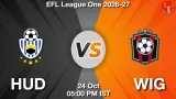 HUD vs WIG Dream11 Prediction, Preview & Updates - <small>Sat, 24 Oct 05:00 PM IST</small>