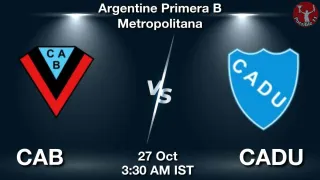CAB vs CADU - Argentine Primera