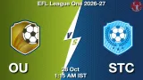 OU vs STC Dream11 Prediction, Preview & Updates - <small>Wed, 28 Oct 01:15 AM IST</small>
