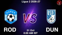 ROD vs DUN Match Result