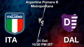 ITA vs DAL - Argentine Primera