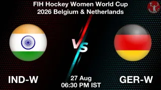 IND-W vs GER-W - FIH Hockey