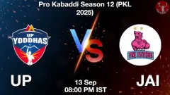 UP vs JAI Match Result