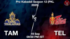 TAM vs TEL Match Result