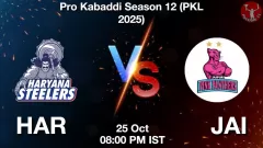 HAR vs JAI Match Result