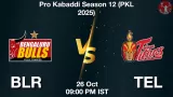 BLR vs TEL Dream11 Prediction, Preview & Updates - <small>Sun, 26 Oct 09:00 PM IST</small>