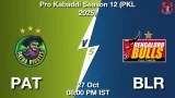 PAT vs BLR Dream11 Prediction, Preview & Updates - <small>Mon, 27 Oct 08:00 PM IST</small>