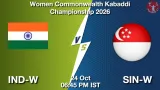 IND-W vs SIN-W Dream11 Prediction - <small>Sat, 24 Oct 06:45 PM IST</small>