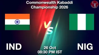 IND vs NIG IND vs NIG - Commonwealth Kabaddi