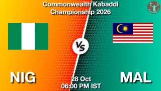 NIG vs MAL - Commonwealth Kabaddi