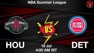 HOU vs DET NBA Match Previews