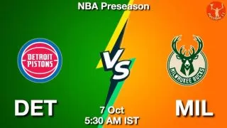 DET vs MIL NBA Match Previews