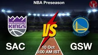 SAC vs GSW NBA Match Previews