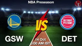 GSW vs DET NBA Match Previews