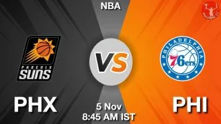 PHX vs PHI NBA Match Previews