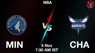 MIN vs CHA NBA Match Previews