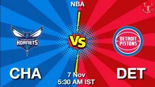 CHA vs DET NBA Match Previews