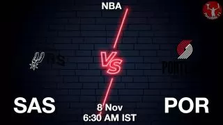 SAS vs POR NBA Match Previews