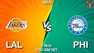 LAL vs PHI NBA Match Previews