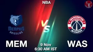 MEM vs WAS NBA Match Previews