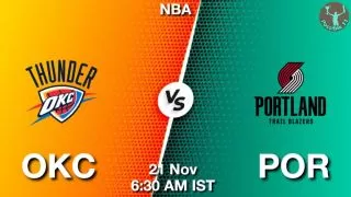 OKC vs POR NBA Match Previews