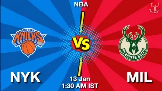 NYK vs MIL NBA Match Previews