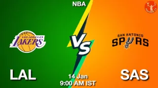 LAL vs SAS NBA Match Previews