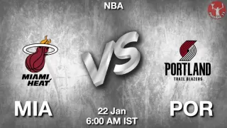 MIA vs POR NBA Match Previews