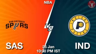 SAS vs IND NBA Match Previews