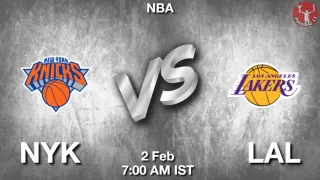 NYK vs LAL NBA Match Previews