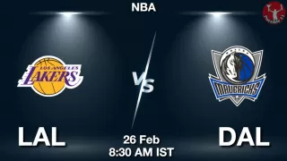 LAL vs DAL NBA Match Previews