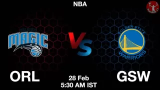 ORL vs GSW NBA Match Previews